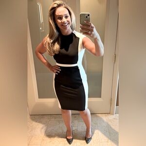 Calvin Klein Work Dress Women’s Size 6 Black/White